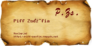 Piff Zsófia névjegykártya